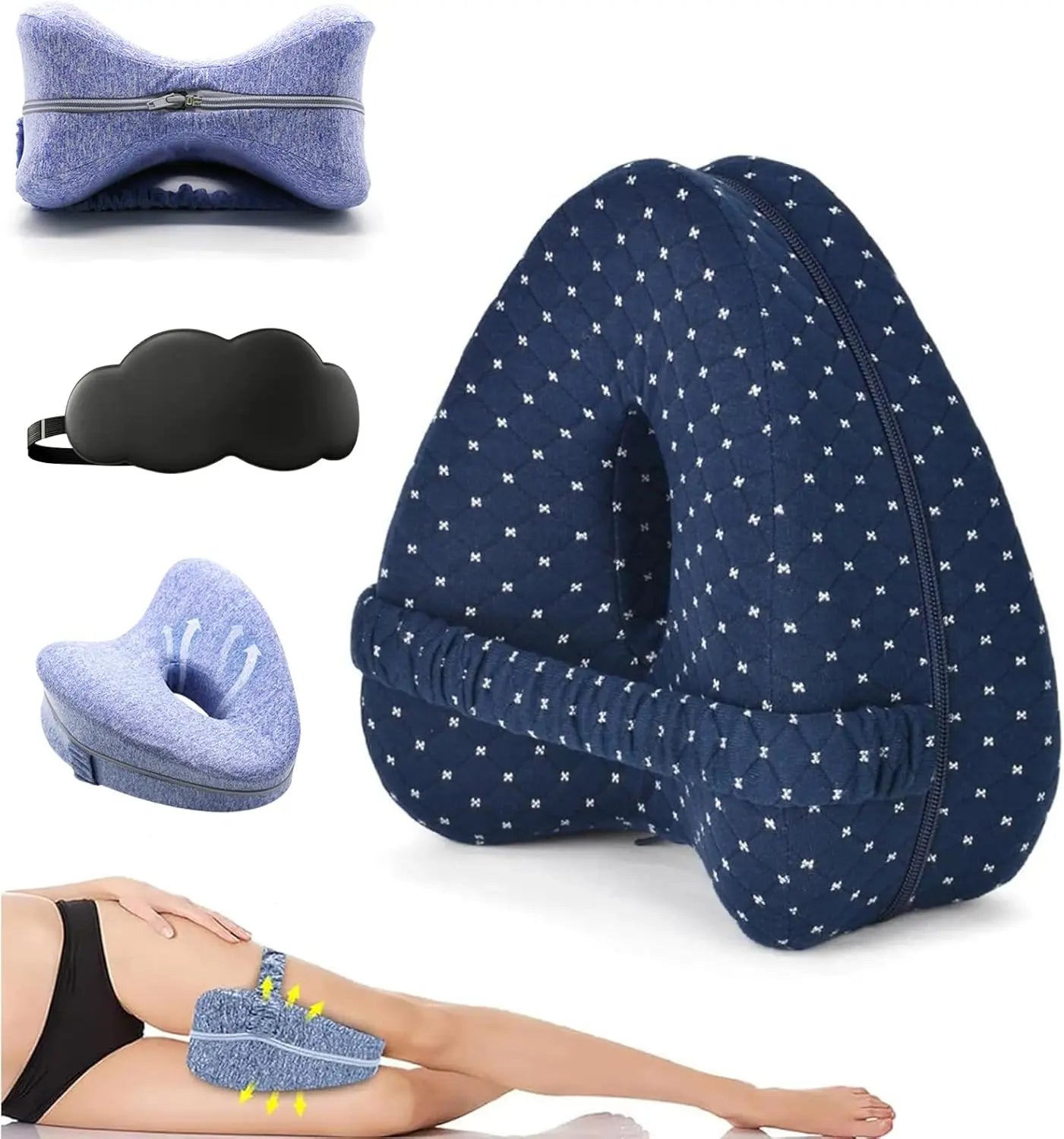 Kyvoli Relief™ Leg Pillow — Ergonomic Alignment Support for Hips, Sciatica & Lower Back Relief