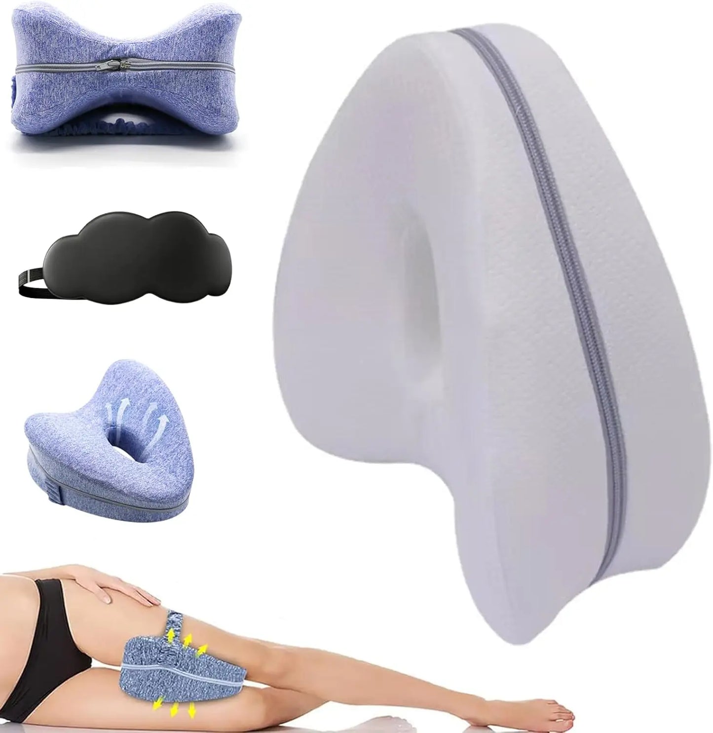 Kyvoli Relief™ Leg Pillow — Ergonomic Alignment Support for Hips, Sciatica & Lower Back Relief