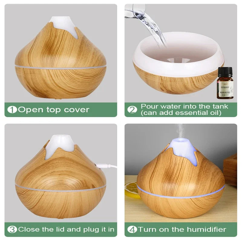 Kyvoli Calm™ Diffuser — Ultrasonic Aromatherapy Mist with LED Glow & Humidifying Comfort (200 ML)