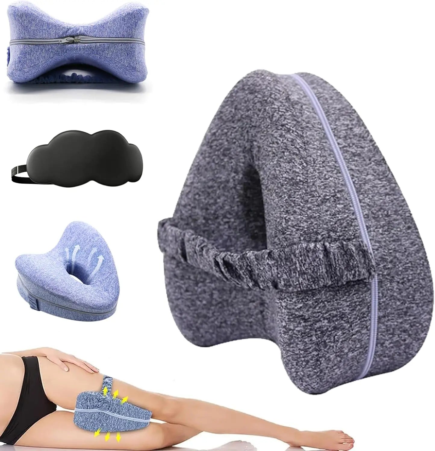 Kyvoli Relief™ Leg Pillow — Ergonomic Alignment Support for Hips, Sciatica & Lower Back Relief