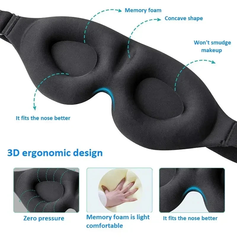 Kyvoli Calm™ Sleep Mask — 3D Contoured Eye Mask for Total Light Blocking & Restful Sleep