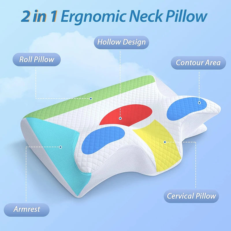 Kyvoli Align™ Pillow — Contoured Memory Foam Support for Neck & Spine Alignment