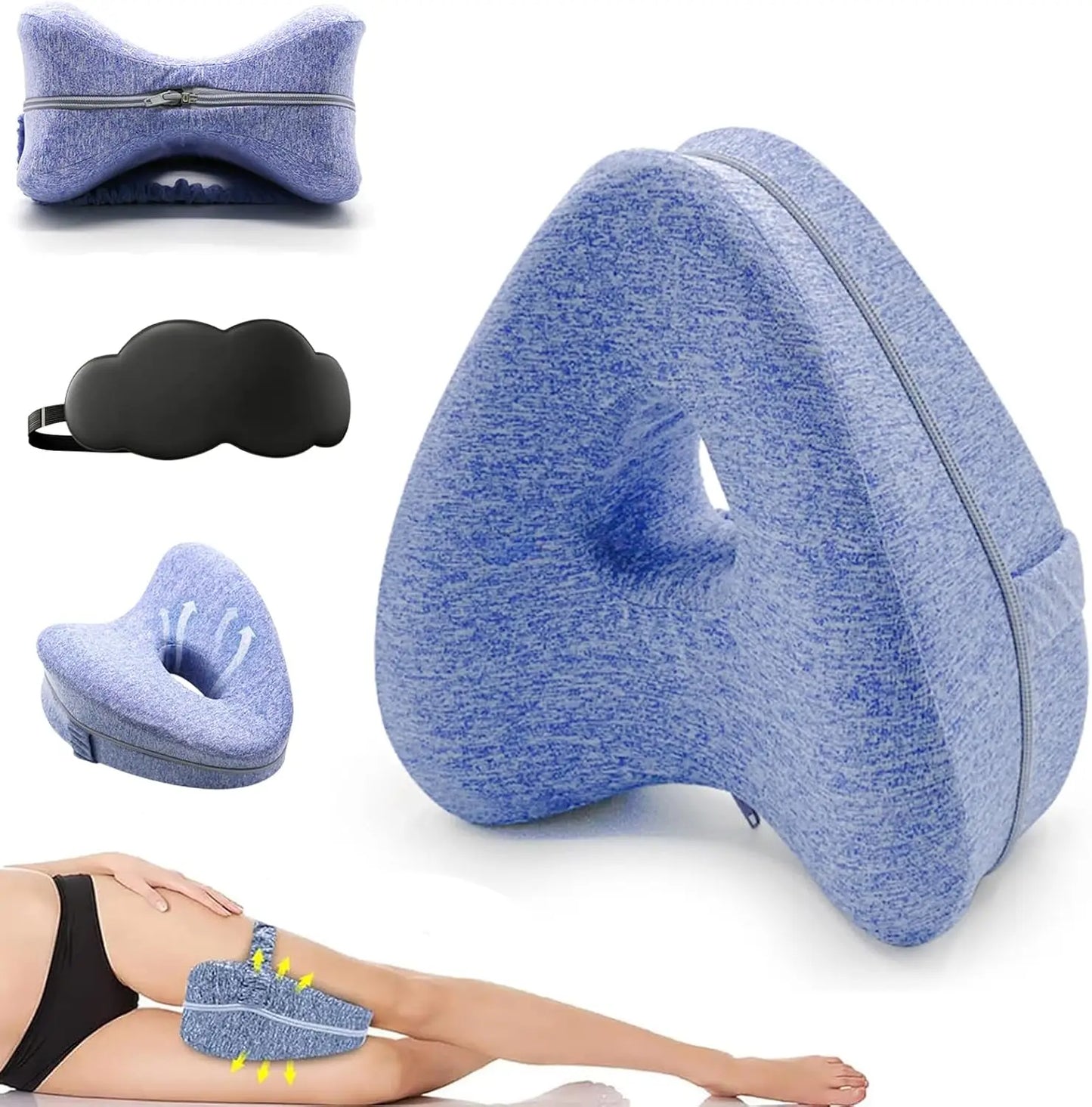 Kyvoli Relief™ Leg Pillow — Ergonomic Alignment Support for Hips, Sciatica & Lower Back Relief