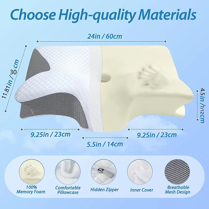 Kyvoli Align™ Pillow — Contoured Memory Foam Support for Neck & Spine Alignment