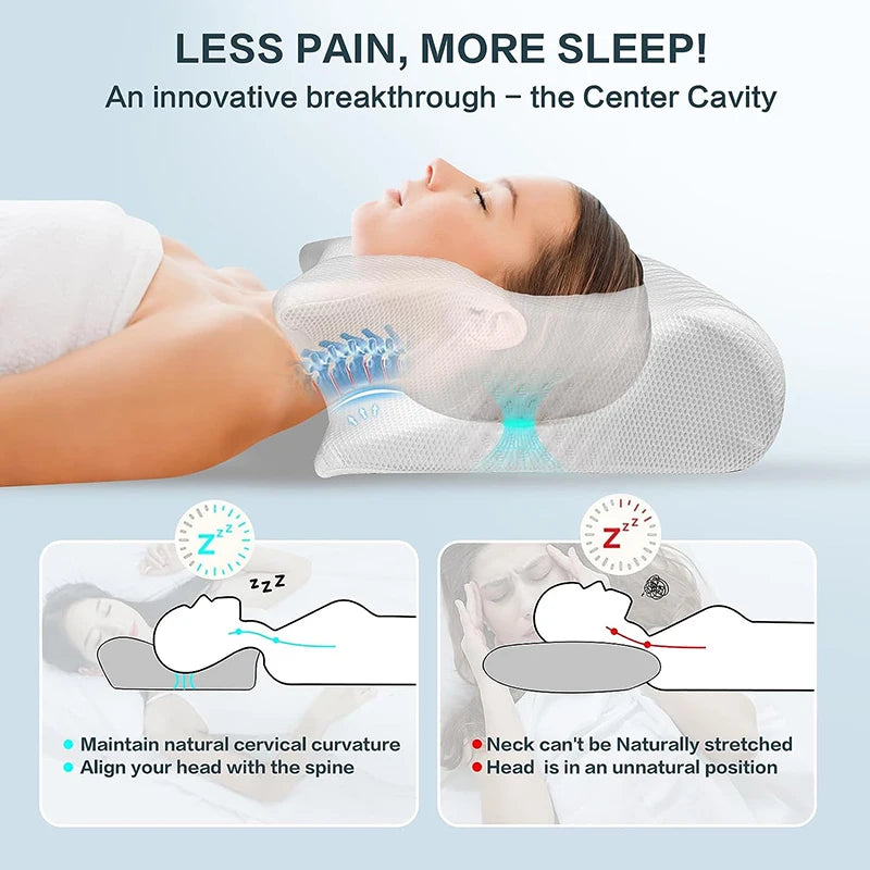 Kyvoli Align™ Pillow — Contoured Memory Foam Support for Neck & Spine Alignment